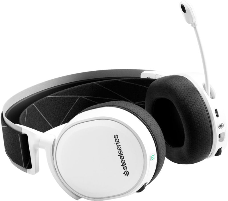 SteelSeries - Arctis 7 Wireless DTS Gaming over the-ear headset - PC, PlayStation 4 and PlayStation 5 - White - 61508