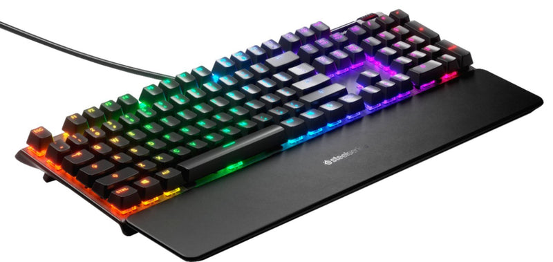 SteelSeries RGB Keyboard - front angle view 2 - Black - 64626