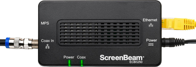 ScreenBeam - MoCA 2.5 Network Adapter for Ethernet Over Coax (2 Pack) - 2.5 GBPS Coax to 1.0 GBPS Ethernet Adapter - Black