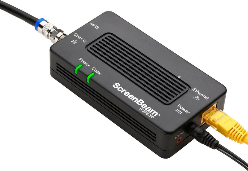 ScreenBeam - Adaptador de red MoCA 2.5 para Ethernet sobre coaxial (paquete de 2) - Adaptador Ethernet coaxial de 2,5 GBPS a 1,0 GBPS - Negro 