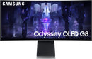 Samsung - Odyssey 34" OLED Curved WQHD FreeSync Premium Pro Smart Gaming Monitor with HDR400 - Silver - LS34BG850SNXZA