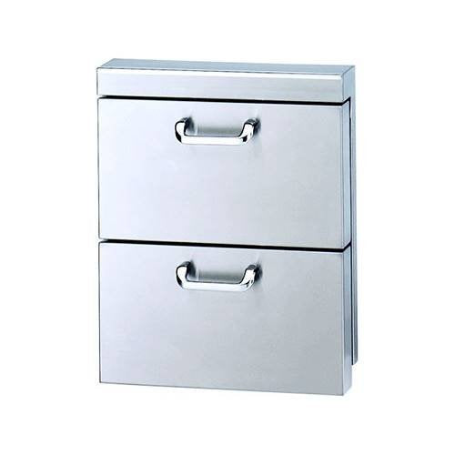 Lynx - Two Extra Large Drawers with 5" Offset Handles - Stainless Steel - LUDXL-1