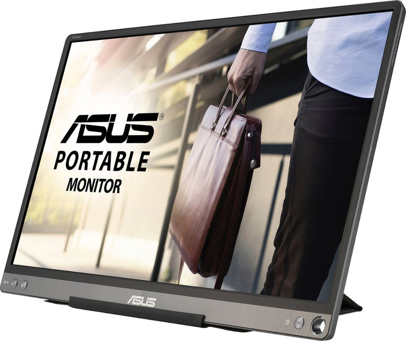 ASUS - ZenScreen 15.6” IPS FHD USB Type-C Portable Monitor with Foldable Smart Case - Dark Gray - MB16ACE