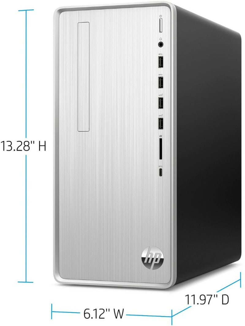 HP - Pavilion Desktop - AMD Ryzen 7 - 16GB Memory - 1TB SSD - Natural Silver - TP01-2234