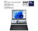 ASUS - UX8406CA-IS99T - Zenbook Duo 14" OLED Touchscreen Laptop Core Ultra 9 285H 32GB 2TB SSD