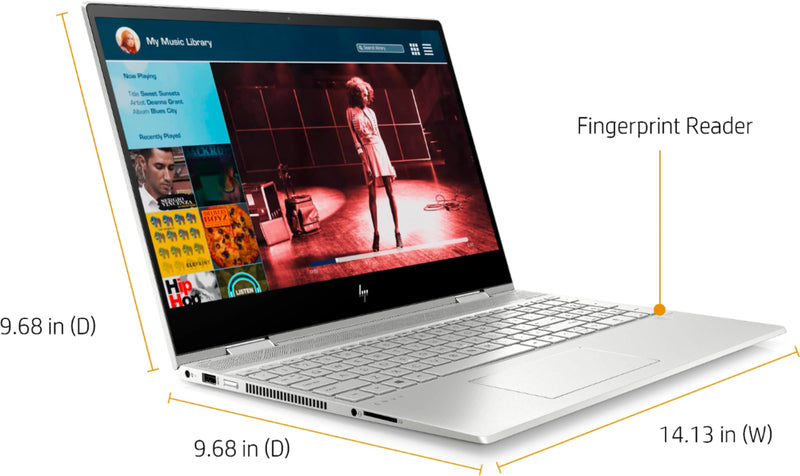 HP ENVY x360 2-in-1 15.6" Touch-Screen Laptop Intel Core i5 8GB Memory 256GB SSD + 16GB Optane Natural Silver 15M-DR1011DX