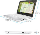 HP Stream 11.6" Laptop Intel Celeron 4GB Memory 64GB eMMC Flash Memory Diamond White 11-ak0012dx