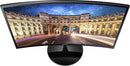 Samsung - 390 Series 24" LED Curved FHD FreeSync Monitor (HDMI, VGA) - High glossy black  - C24F390