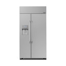 Dacor - Professional 24 Cu. Ft. Side-by-Side Built-In Refrigerator - Stainless steel - DYF42SBIWR