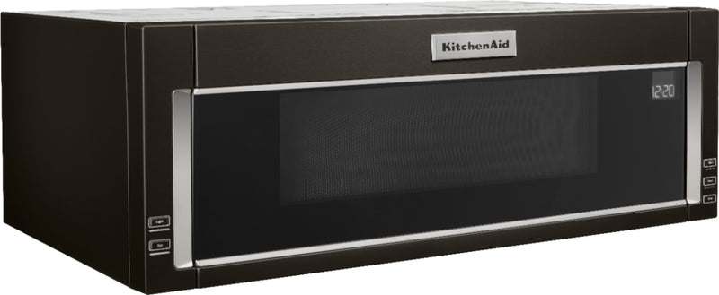 KitchenAid - 1.1 Cu. Ft. Over-the-Range Microwave with Sensor Cooking - Black stainless steel