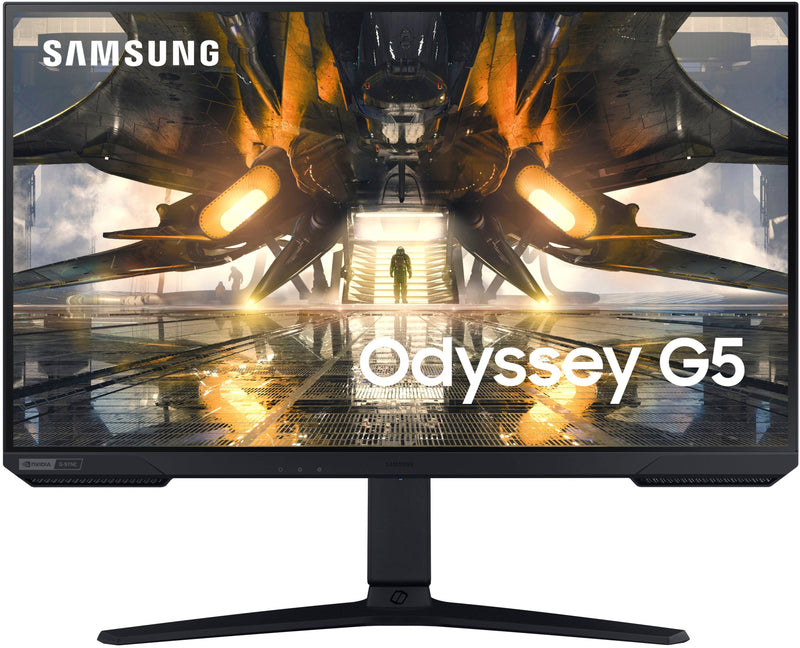 Samsung - Odyssey 27” QHD IPS 165Hz 1ms FreeSync & G-Sync Compatible Gaming Monitor with HDR - Black - LS27AG500PNXZA