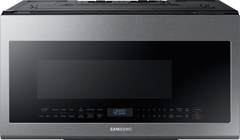 Samsung - 2.1 Cu. Ft. Over-the-Range Microwave with Sensor Cook - Fingerprint Resistant Stainless Steel