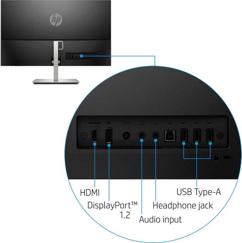 HP - Monitor U27 de 27" IPS LED 4K UHD FreeSync (DisplayPort, HDMI, USB) - Plata natural - U27 4K inalámbrico 
