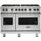 Viking - Professional 5 Series 6.1 Cu. Ft. Freestanding Double Oven LP Gas Convection Range - Stainless steel - VGR5488BSSLP