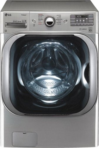 LG - 5.2 Cu. Ft. High Efficiency Front-Load Washer with Steam and TurboWash Technology - Graphite steel -